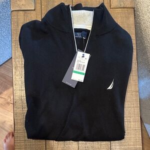 Nautica Men's Black Zip-Up Sweater